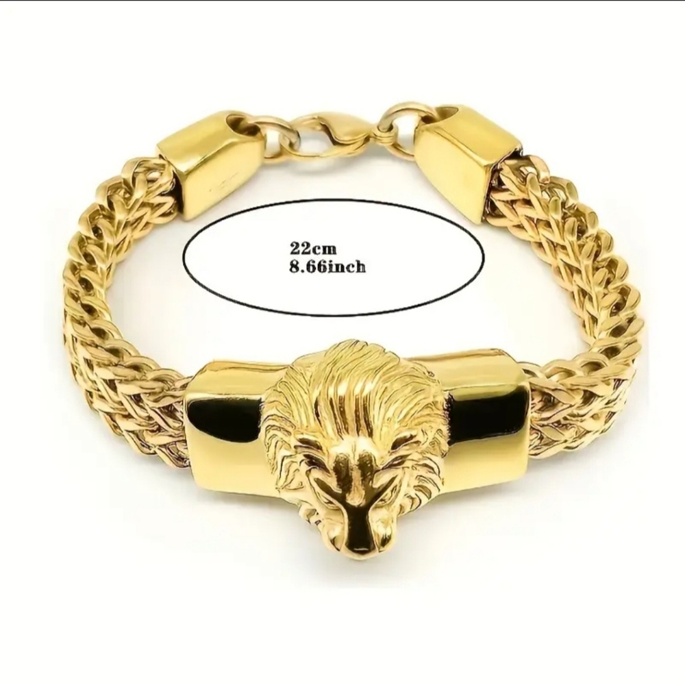 Lioness Gold Lion Head Chain Bracelet - Picture 11 of 16